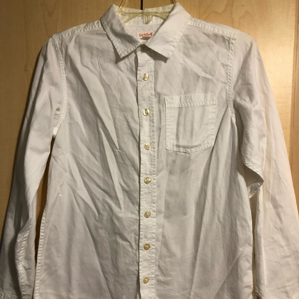 White Long-sleeve Button Up
